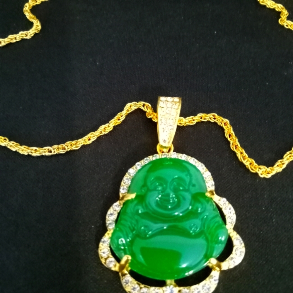 Green Buddha Necklace